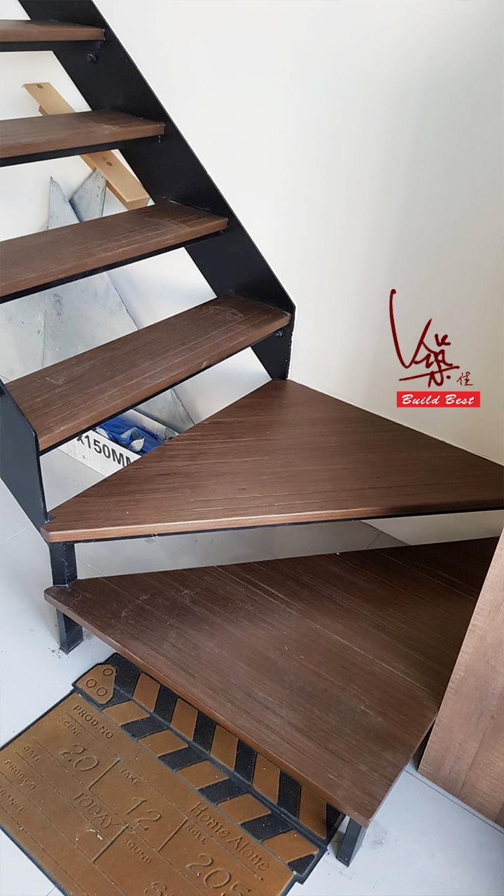 選擇使用: 科技木實木樓梯踏板-胡桃色